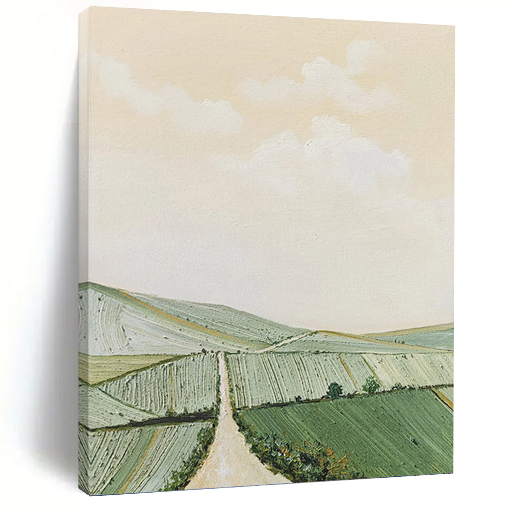 “Pastel Countryside Path” Painting On Canvas PT1449