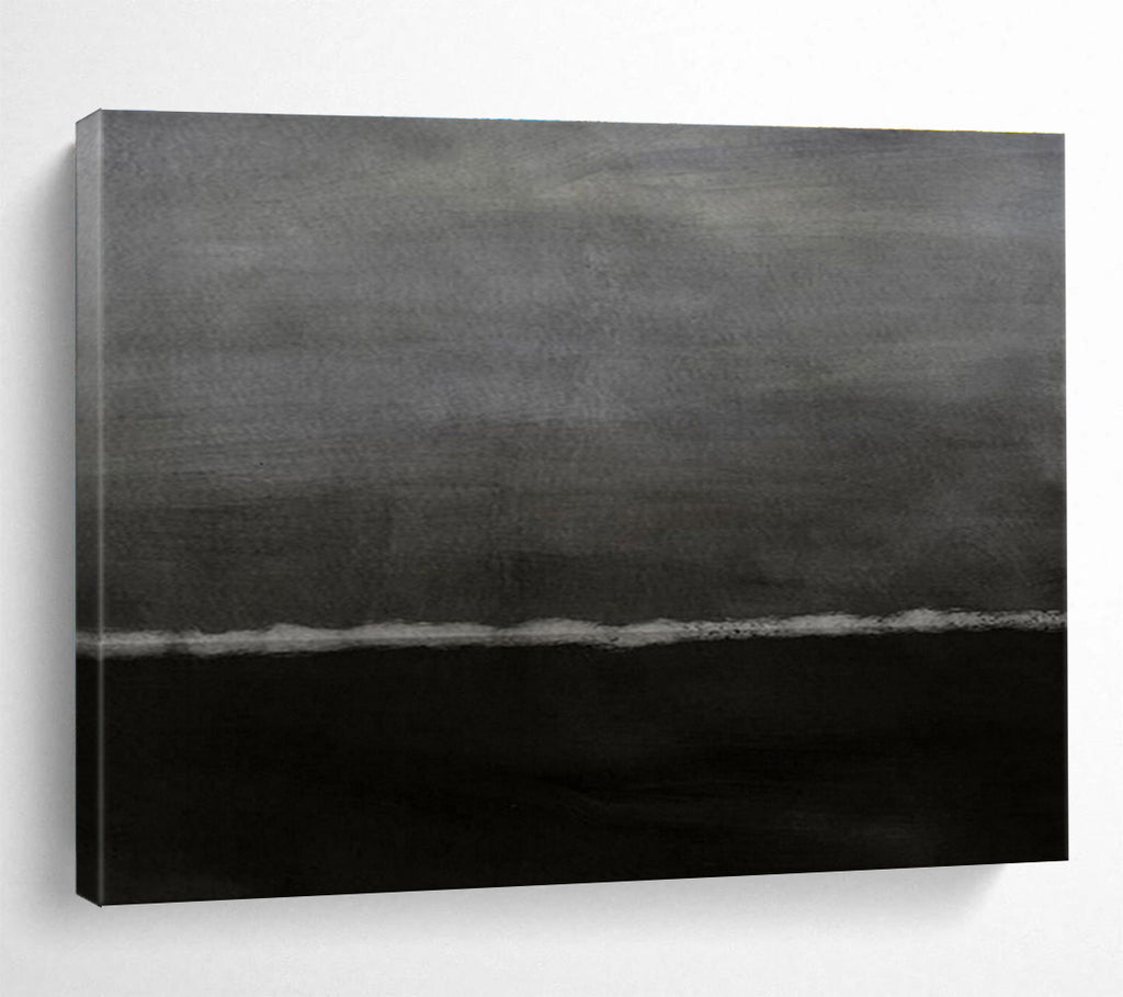 “Dark and Moody Abstract Seascape” - Abstract Seascape Painting, Suitable for Study & Library DKS598