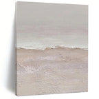 “Beige - White Seashore” - Coastal Abstract Painting On Canvas PT1124