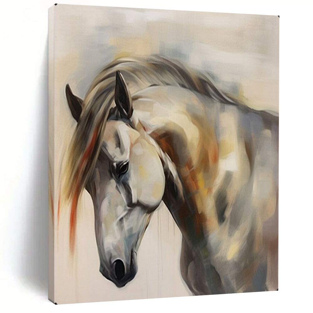 Ethereal Equine Soft - Hued Abstract Horse, Painting On Canvas PT2144