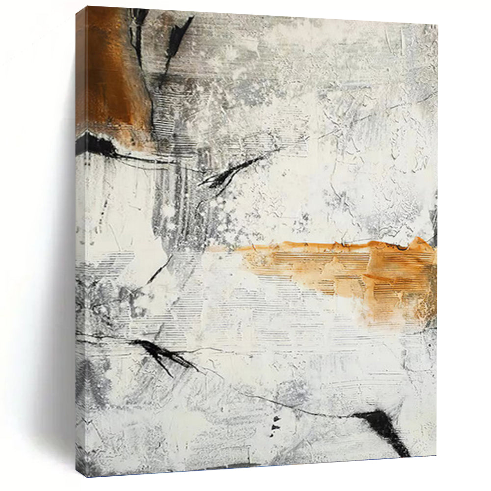 “Monochrome Abstraction” - Gray, Black, Brown Textured Abstract Painting On Canvas PT1457
