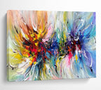 “Colorful Swirling Florals” - Abstract Expressionist - Painting On Canvas PT1776