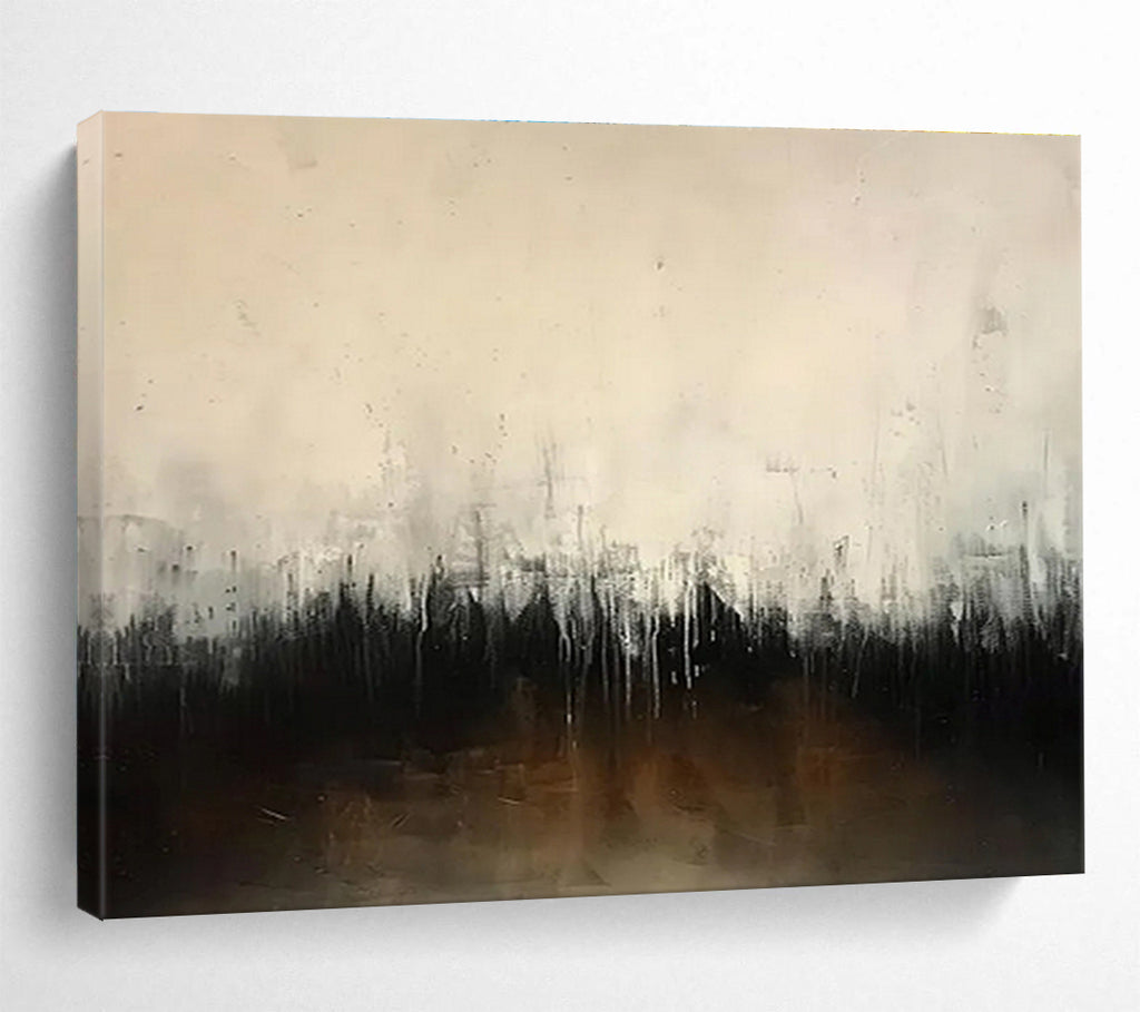 Dark & Light Abstract Horizon Painting On Canvas DKS048