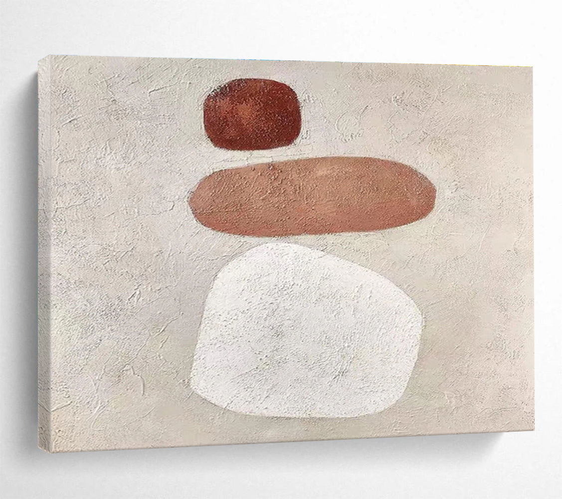 “Earth - Toned Minimalist Abstract” - Minimalist Abstract Painting, Suitable for Meditation Room & Hallway DKS594