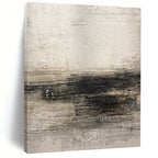 Light Gray and Black Textured, "Subtle Depths" – Textured Abstract Painting On Canvas PS0986