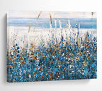 “Coastal Wildflower Field” - Impressionistic Seaside Painting On Canvas PT203