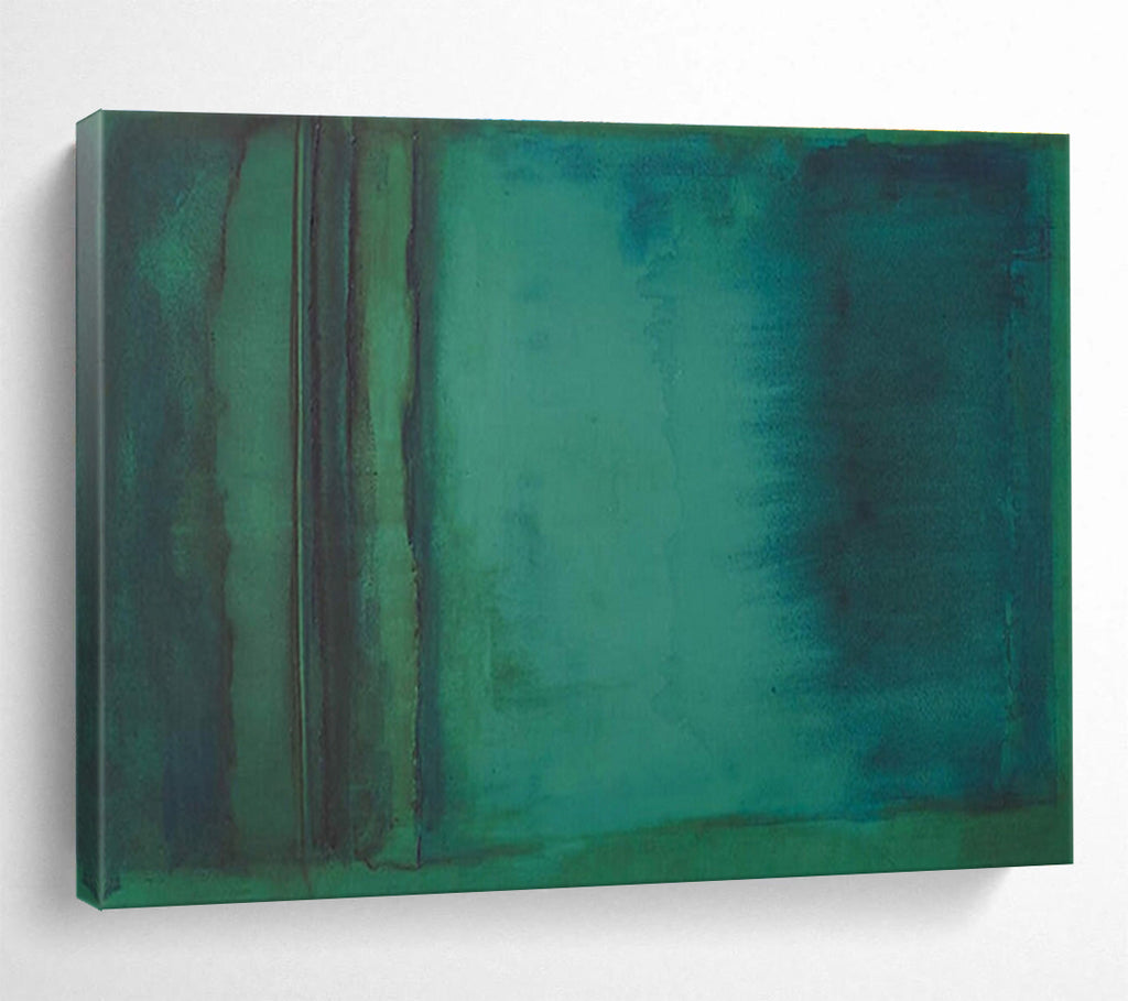 “Teal Gradient Abstract” - Gradient Abstract Painting, Perfect for Spa & Bedroom DKS615