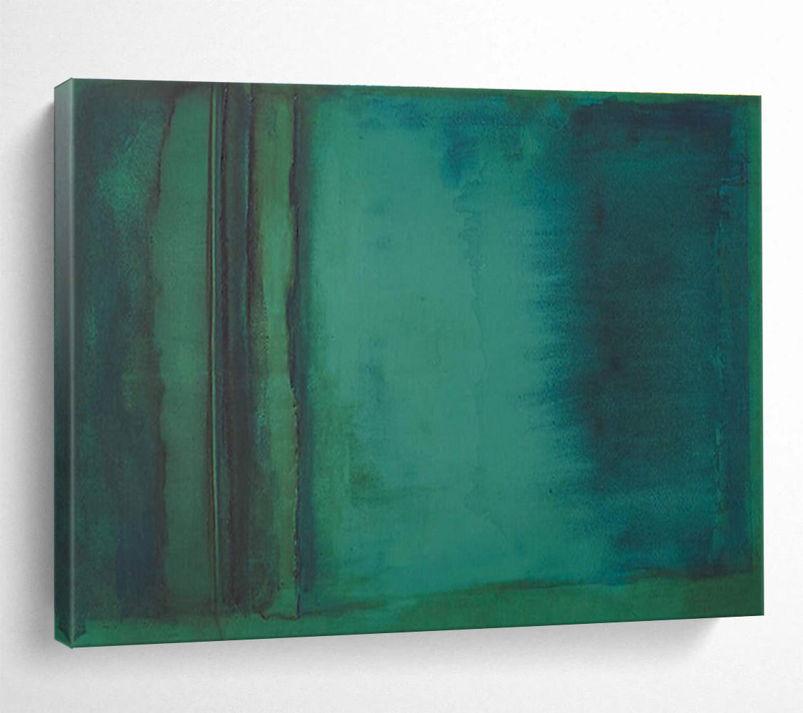 “Teal Gradient Abstract” - Gradient Abstract Painting, Perfect for Spa & Bedroom DKS615