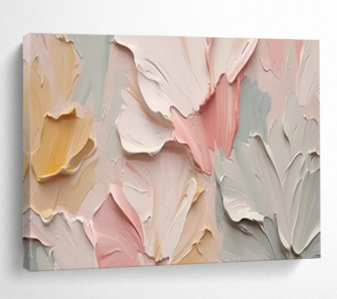 Pastel Petals - Abstract Floral Acrylic Painting, Great for Nursery & Dressing Room DKS667