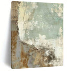 Earthy Tones with Weathered Textures "Aged Patina" Abstract Painting On Canvas PS1267