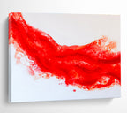 “Vibrant Red Abstract Flow” - Abstract Painting On Canvas DKS568