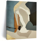 “Color - Blocked Shapes” - Geometric Forms in Muted Hues Painting On Canvas DS145