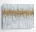 “White - Gold Textured Elegance” Painting On Canvas DKS302