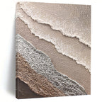 “Beige and Silver Textured Abstract” - Vintage Lace - inspired Painting On Canvas PT0988