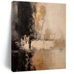 Muted Tones Abstract Landscape - Softly Blended Earthy Shades Painting On Canvas PS1217