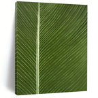Green with Leaf Veins "Nature’s Blueprint" Abstract Painting On Canvas PS1429