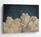 Soft Clouds Over Dark Sky Minimalist Landscape Painting On Canvas DKS124