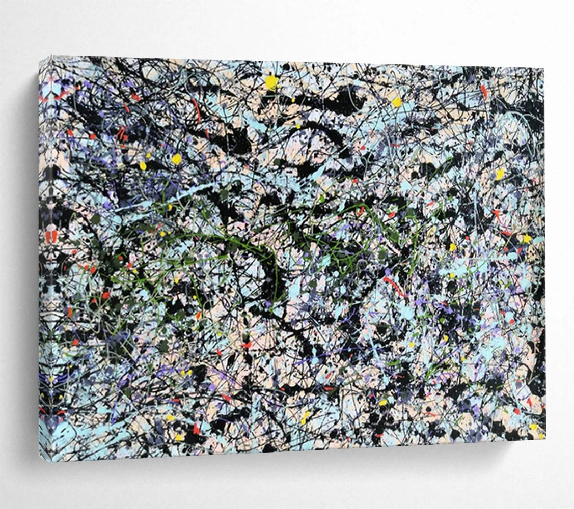 “Vibrant Drip Art Mosaic” - Pollock - Inspired Abstract Painting On Canvas PT1590