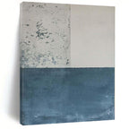 “Blue - Gray - White Textured Minimalist” - Serene Abstract Painting On Canvas PS0139