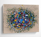 “Colorful Splatter Cosmos” Painting On Canvas DKS304
