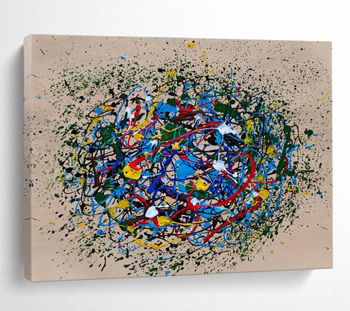 “Colorful Splatter Cosmos” Painting On Canvas DKS304