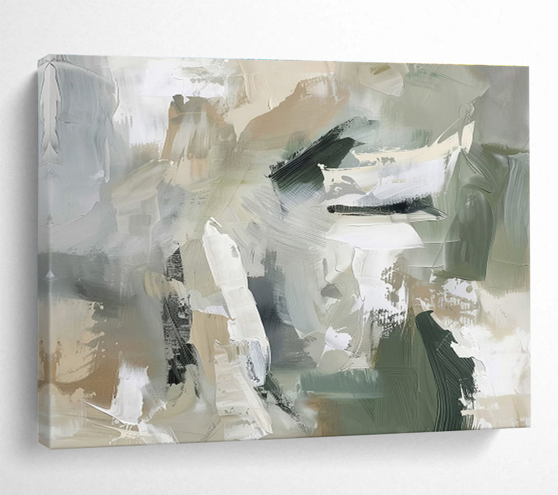 “Green - Grey Abstract Tapestry” Abstract Painting On Canvas DKS240