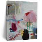 Colorful, Chaotic Strokes "Urban Sketchbook" Abstract Painting On Canvas PS1406