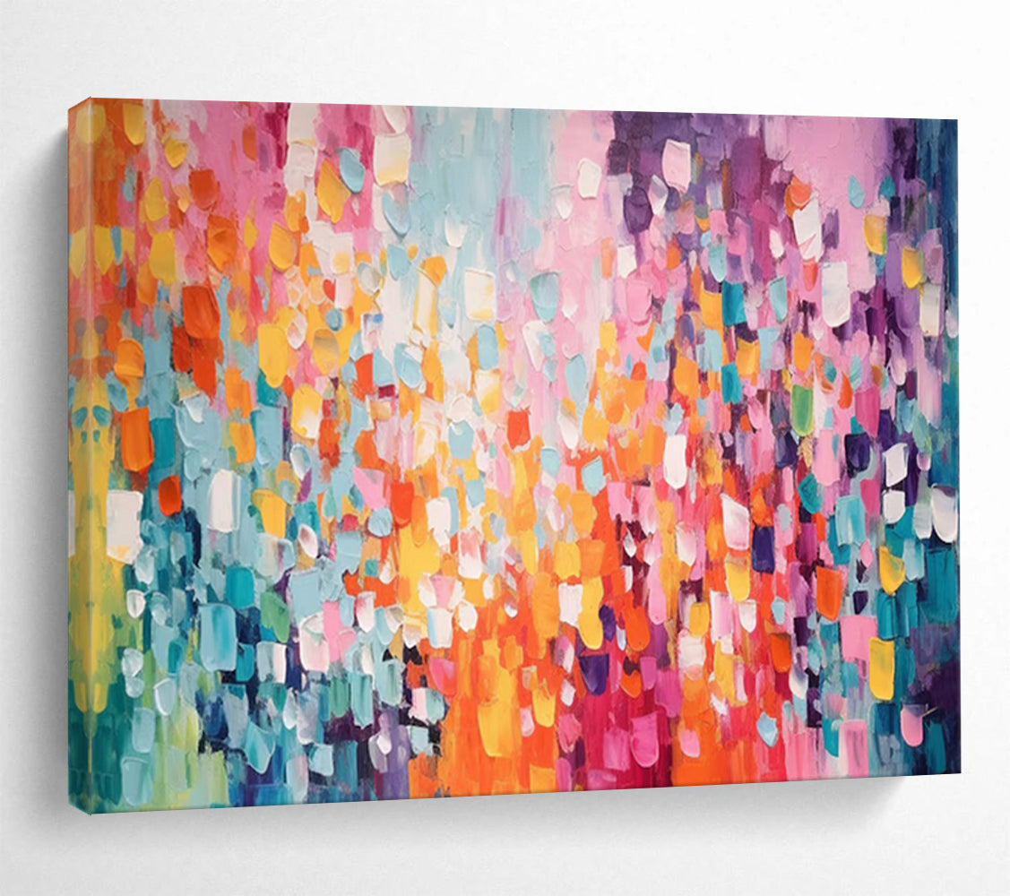 “Colorful Dot Abstract Explosion” - Lively Abstract Painting On Canvas PT158