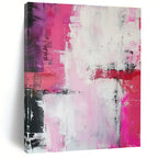 Pink & Purple Abstract Fusion Painting On Canvas PS0814