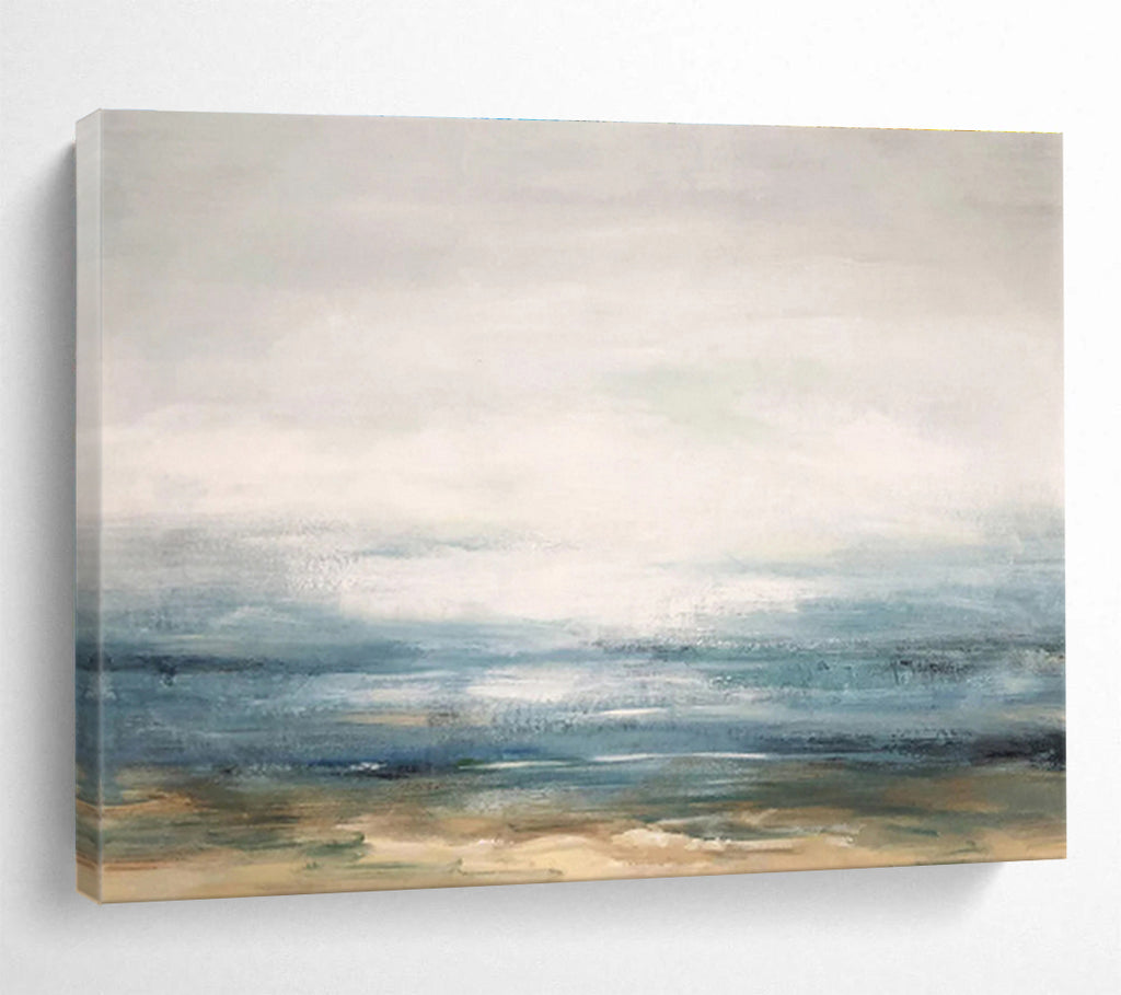 Soft Ocean Hues Seascape Painting On Canvas DKS174