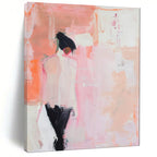 “Abstract Pink and Orange Figure” - Abstract Figurative Painting On Canvas PT1897