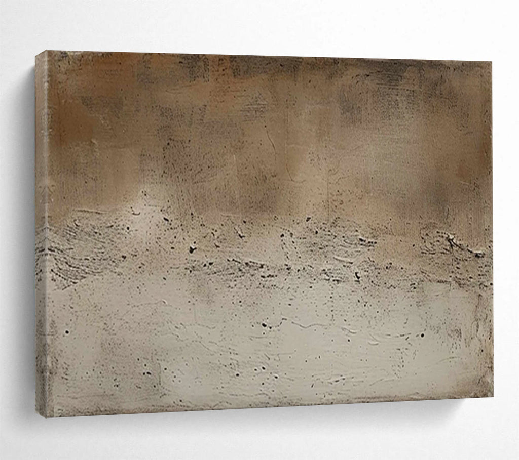 “Brown - Beige Minimalist” - Abstract Textured Painting On Canvas PT255