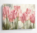 “Pink Tulips” - Realistic Oil Painting On Canvas DKS898