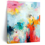“Pastel Abstract Dream” - Soft - Colored, Whimsical Abstract Painting On Canvas PT1065