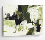 “Green - Black Abstract Forms” - Bold Nature - inspired Painting On Canvas DKS444