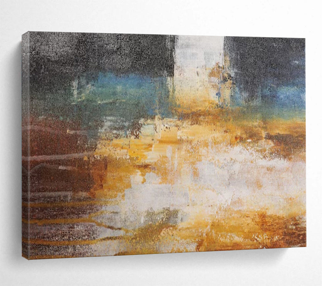 Muted Tones Abstract Landscape Painting On Canvas DKS012