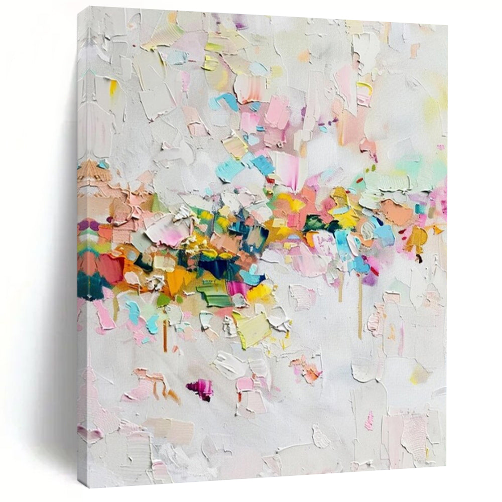 Colorful Palette Knife, "Blossoming Joy" – Palette Knife Abstract Painting On Canvas PS1023