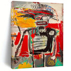 Graffiti - Style Robot Painting On Canvas DS094