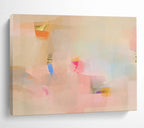 Pastel Color Block Abstract Painting On Canvas DKS033