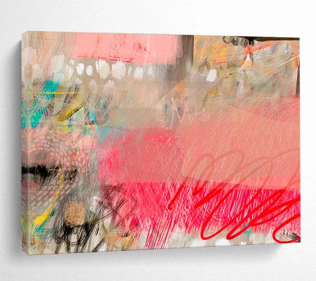 “Blush - Toned Abstract Fusion” Abstract Painting On Canvas DKS206