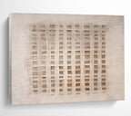 Neutral Grid Abstract Painting On Canvas DKS050