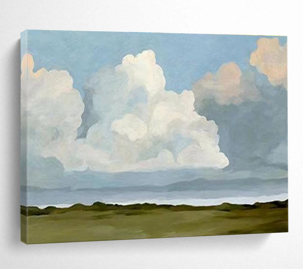 “Big Sky Abstract” - Minimalist Landscape Painting On Canvas DKS405