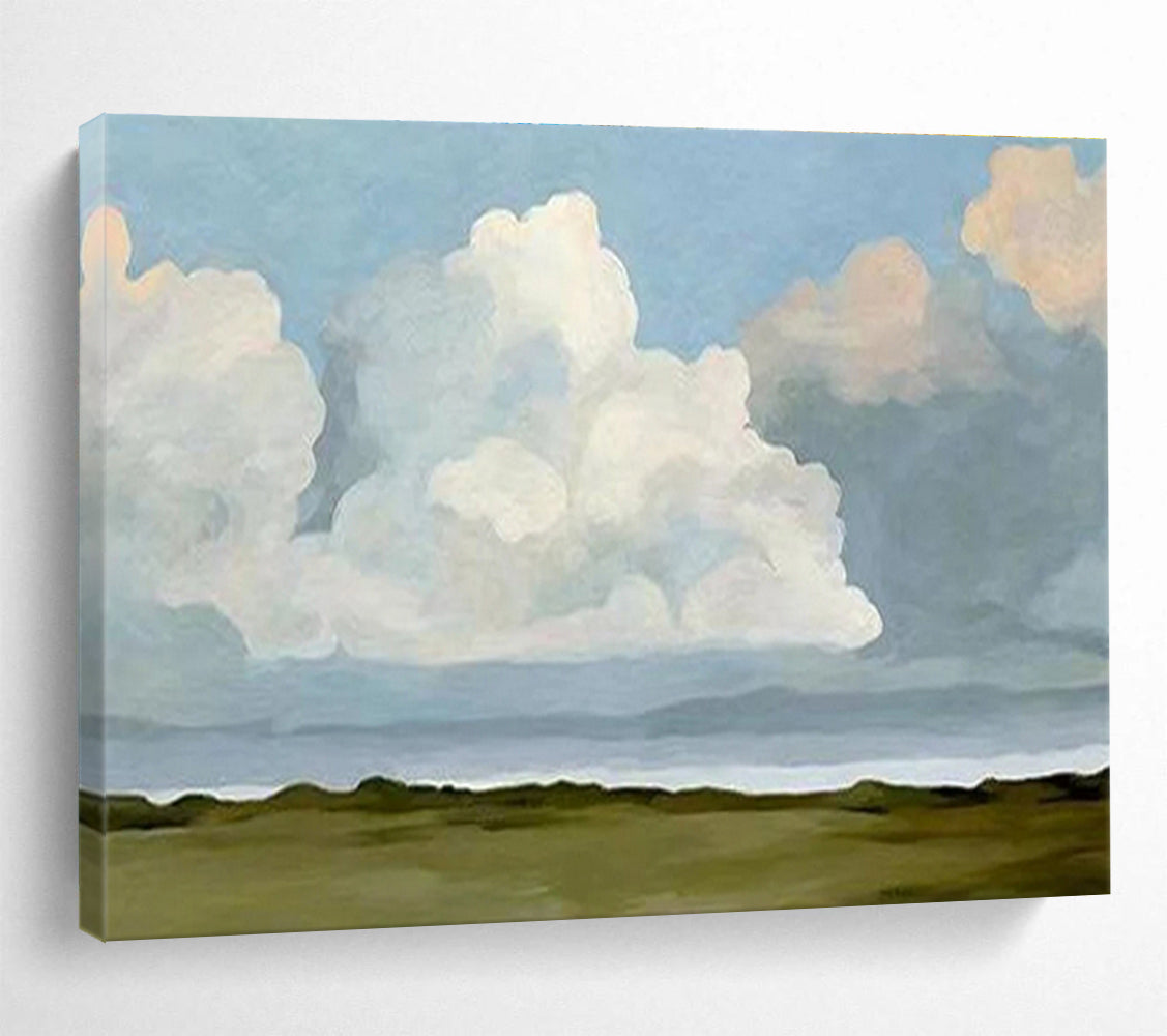 “Big Sky Abstract” - Minimalist Landscape Painting On Canvas DKS405