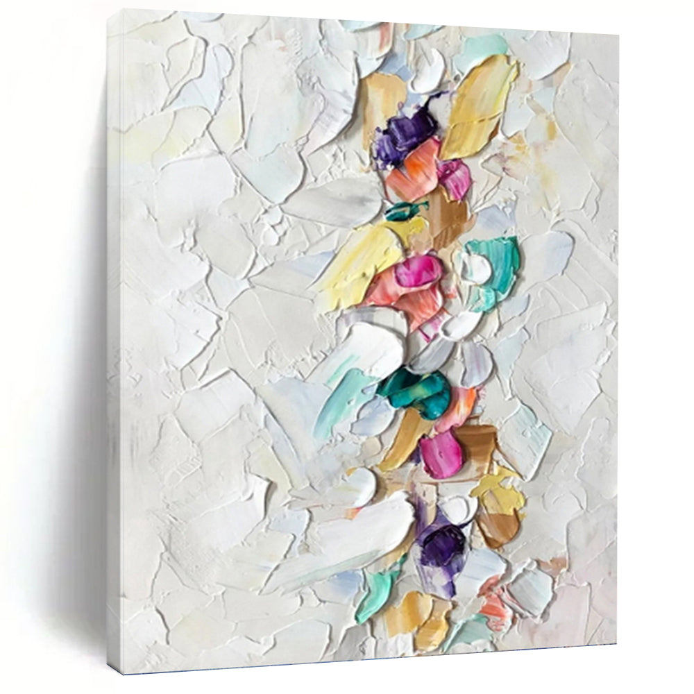 “Colorful Textured Blooms II: Impasto Floral Art” - Vivid Botanical Painting On Canvas PT0974