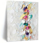 “Colorful Textured Blooms II: Impasto Floral Art” - Vivid Botanical Painting On Canvas PT0974