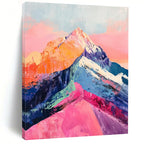 “Colorful Mountain Peaks” - Vibrant Landscape Abstract Painting On Canvas DS283