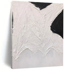 “Black and White Textured Abstract Forms” - Subtle Abstract Painting On Canvas DS405