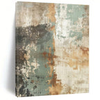 Earthy Tones with Weathered Textures "Aged Serenity" Abstract Painting On Canvas PS1274