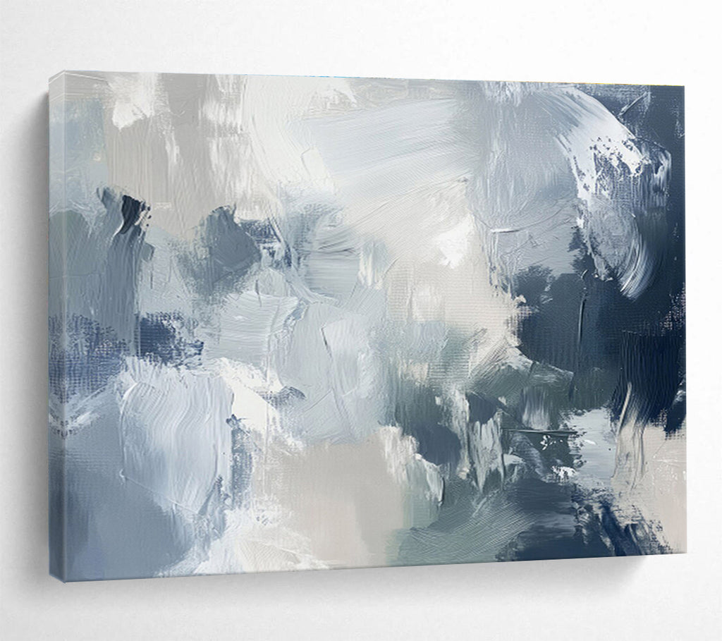 “Blue - Grey Abstract Clouds” Abstract Painting On Canvas DKS237
