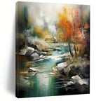 Colorful Abstract Landscape Painting On Canvas PS0832